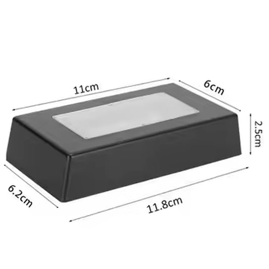 Rectangular LED Lighted Base 25x60x118mm (Black)